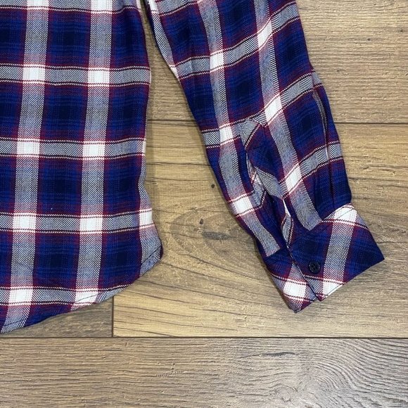 Rails Shirt Womens Small Blue Red Plaid Button Front Long Sleeve Top Soft - Picture 11 of 13
